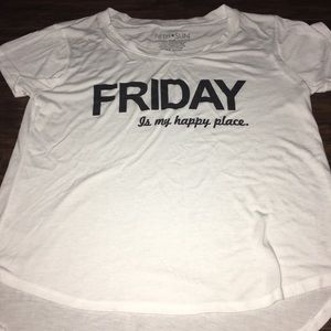 White tee shirt blouse